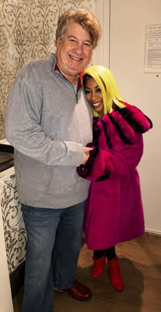 K Michelle pink Sheared Rex Fur Jacket
