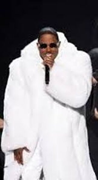 Mase White Fox Coat red  carpet furs