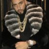 French Montana Mink Stroller Chinchilla Fur Collar