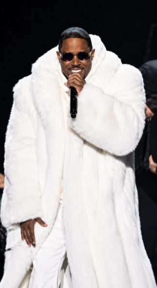 Mase White Fox Coat red carpet furs