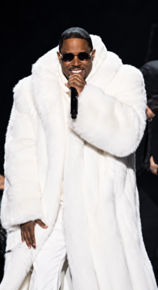 Mase White Fox Coat red carpet furs