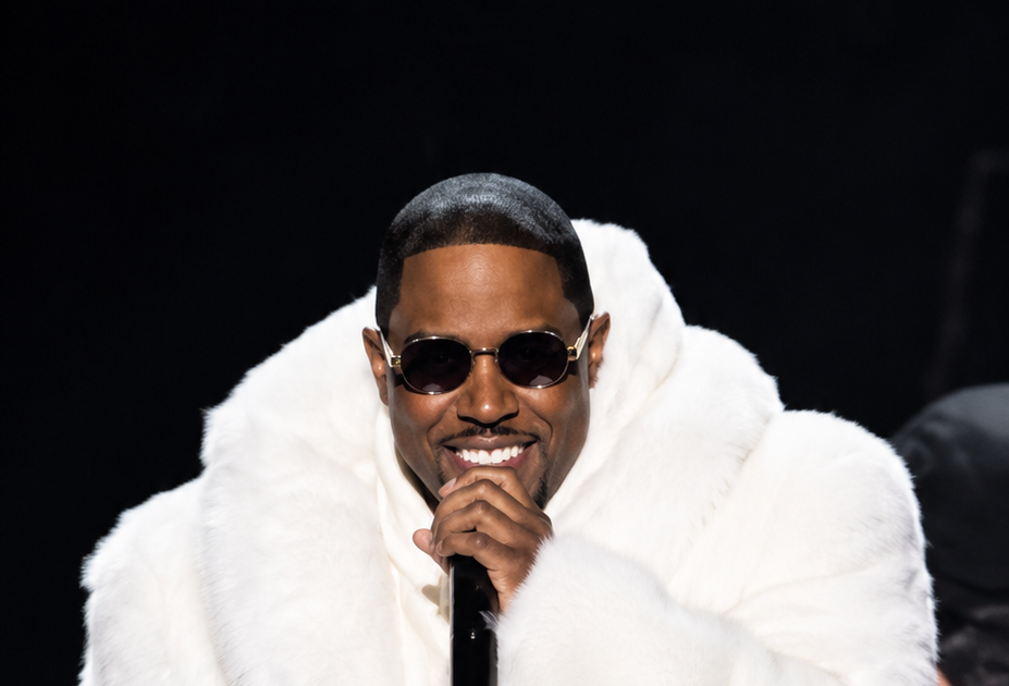 Rapper Mase in White Fox Fur Coat