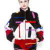 Zuki Furs Tri-color Abstract Sheared Beaver Jacket