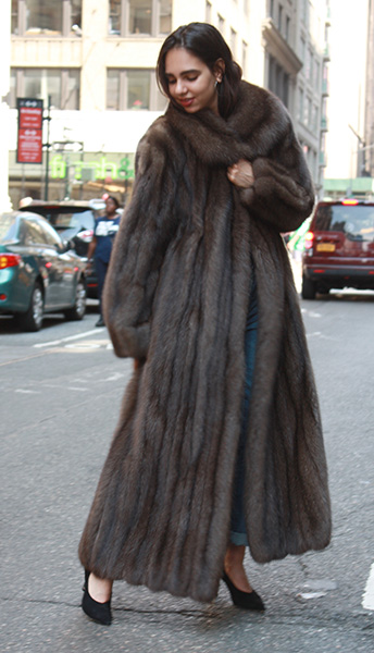 Full Length Russian Sable Fur Coat 90789