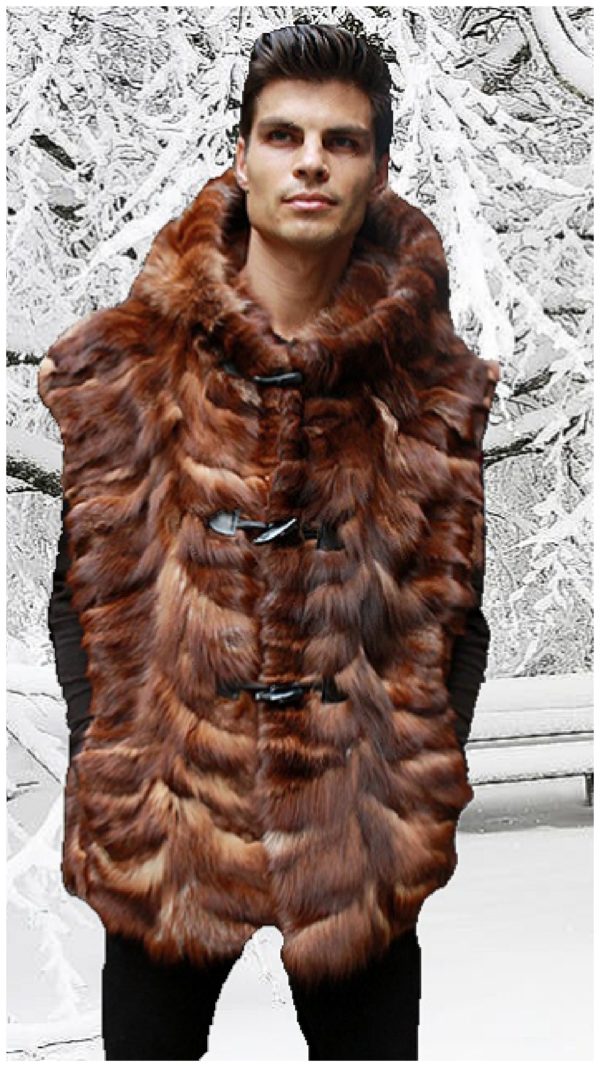 mens fox fur coats