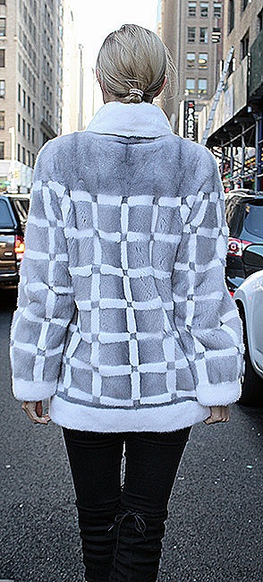 woman mink fur vest