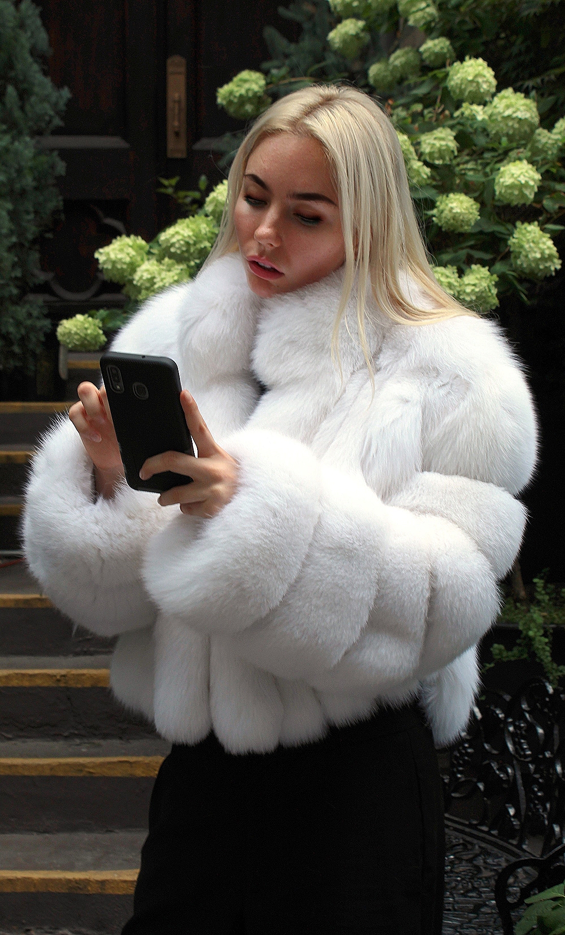 White Fox Fur Bolero Jacket, White Fox Fur Coat Womens
