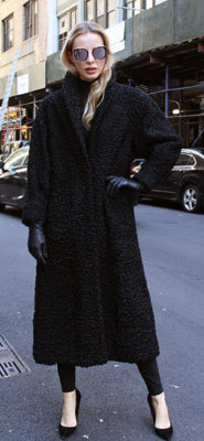 Black Persian Fur Coat F 185x400 