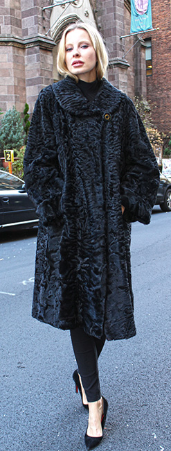 Black Persian Fur Stroller