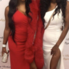 Porsha Williams from The Housewives Of Atlanta Red Fox Fur Boa