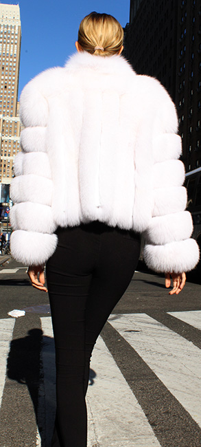 White Fox Fur Bolero Jacket