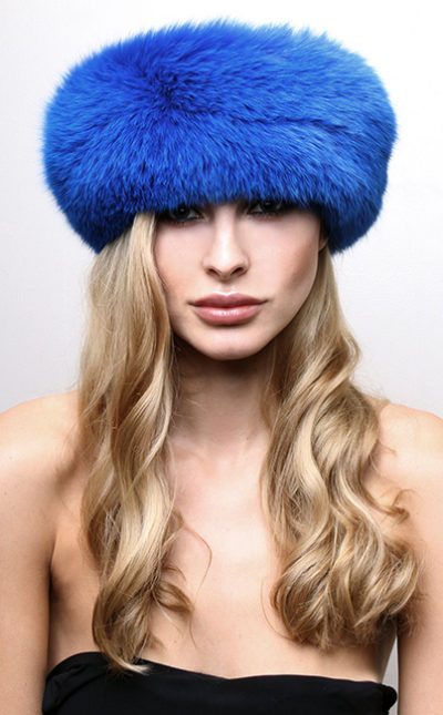 Blue Fox Fur Headband