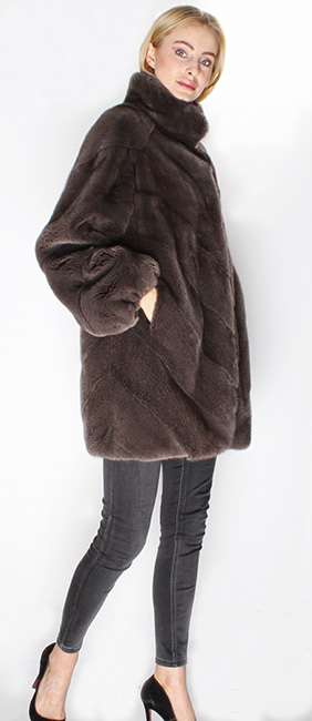 Brown Mink Fur Jacket, Dark Brown Mink Coat