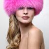 Hot Pink Fox Fur Headband