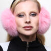 Pink Fox Fur Ear Muffs