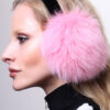 Pink Fox Fur Ear Muffs