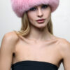 Pink Fox Fur Headband