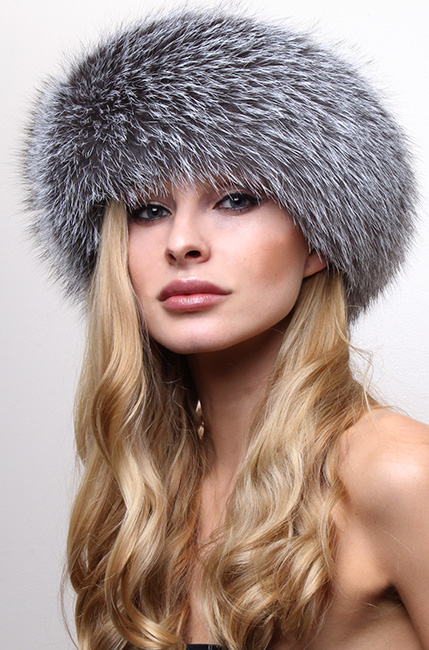 Silver Fox Real Fur Headband Head Wrap Accessoires Hoeden & petten Wintermutsen Bontmutsen 