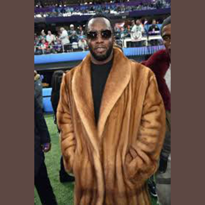P Diddy Whiskey Mink Coat Super Bowl 2018