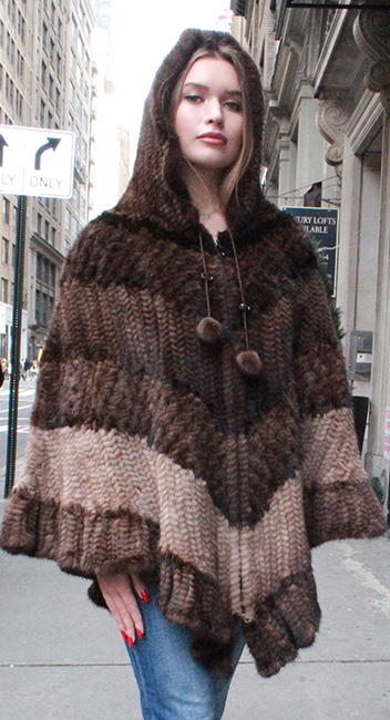 COTOO Mink Fur Stole Rib Knit Sweater Second Hand / Selling