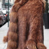 Whiskey Poncho Fox Fur Trim Hood