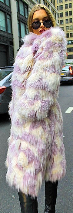 Lavender White Fox Coat