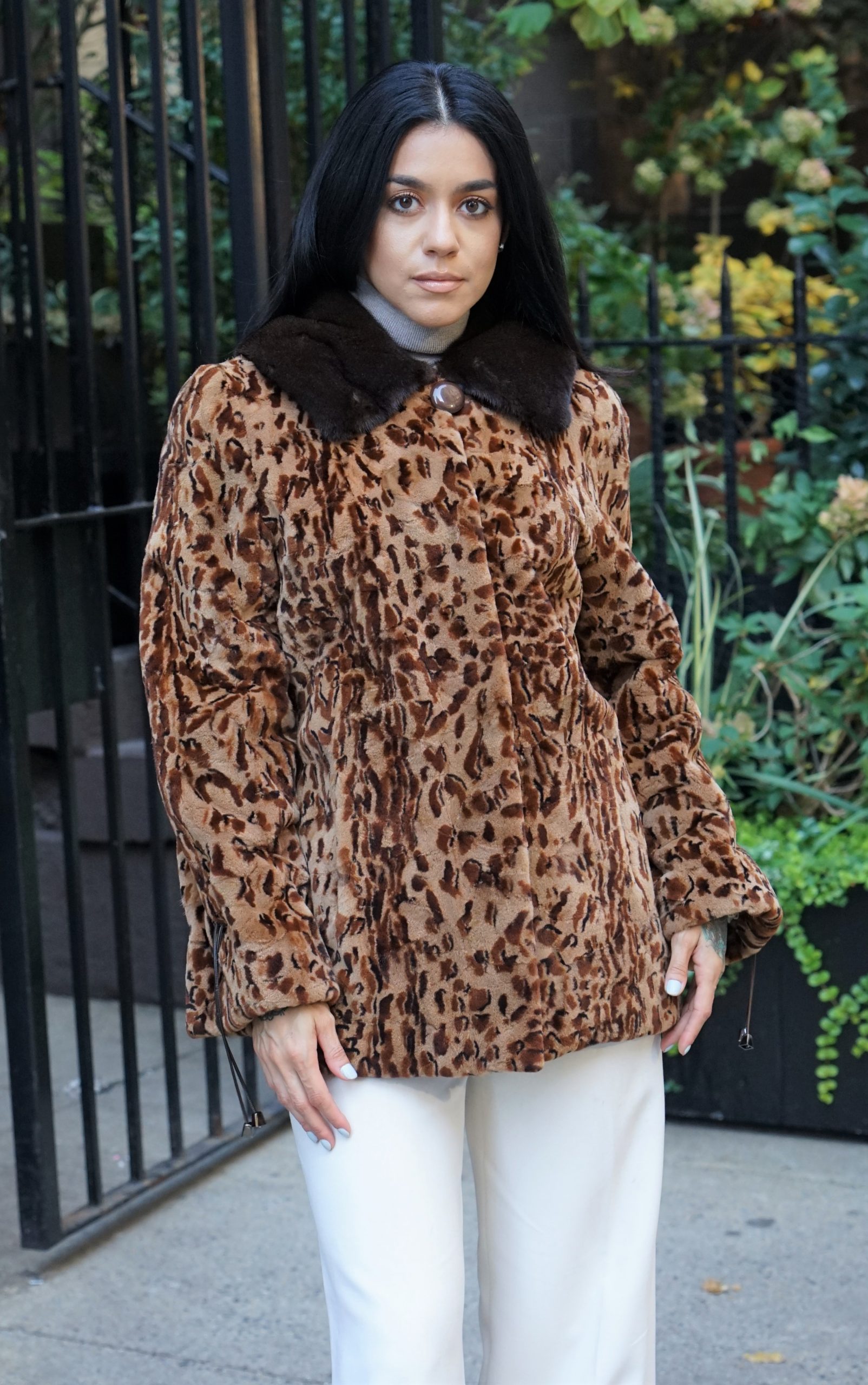 leopard mink jacket
