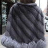 Blue Iris Fur Fox Fur Poncho