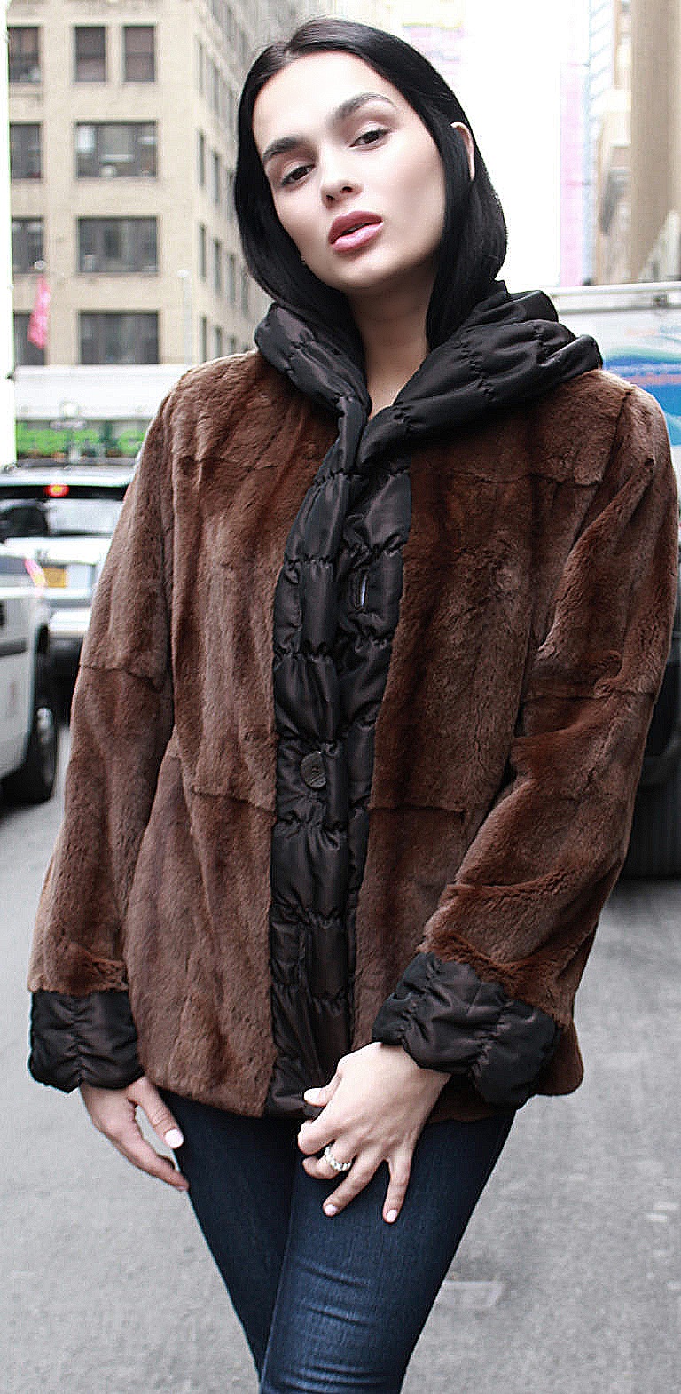 sheared mink fur coats