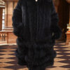 Plus Size Black Knit Mink Stroller Matching Fox