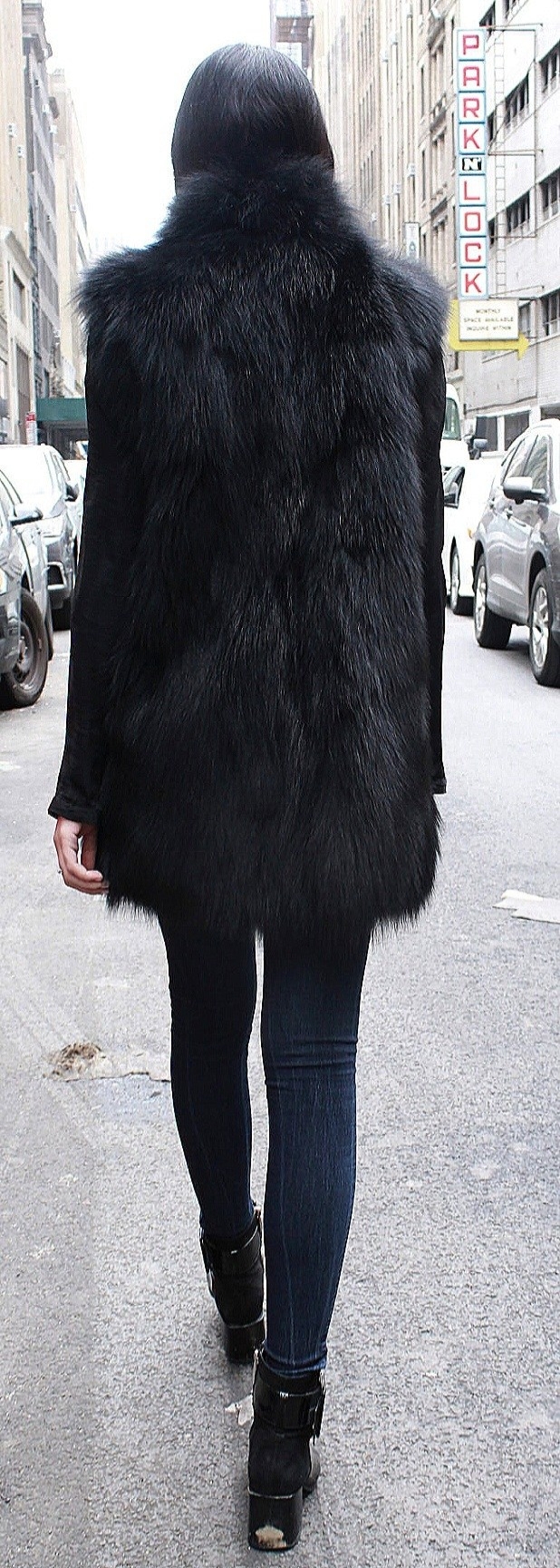 Black Fox fur vest
