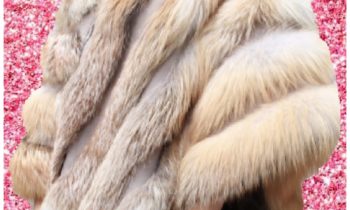 Asymmetrical Zippered Fox Fur Poncho