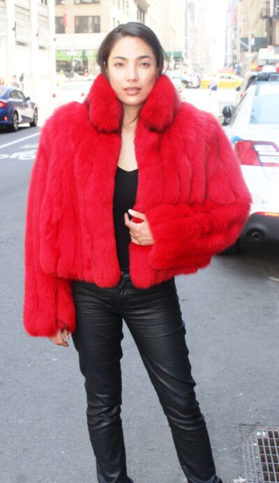 Dyed Red Fox Jacket