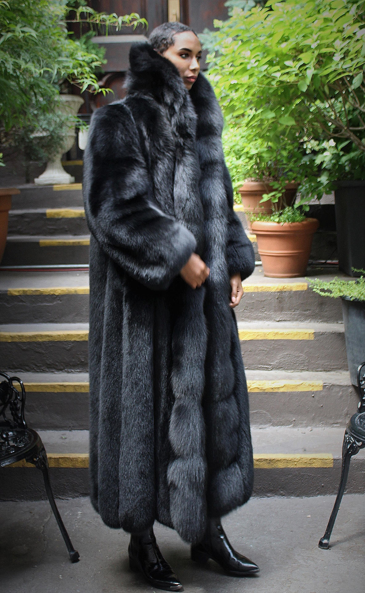 Black Fox Coat Full Length