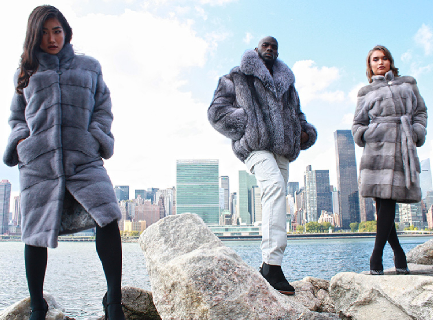 Fur Coats NYC Skyline