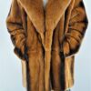Men's Cognac Rex Rabbit Fur Stroller Fox Collar