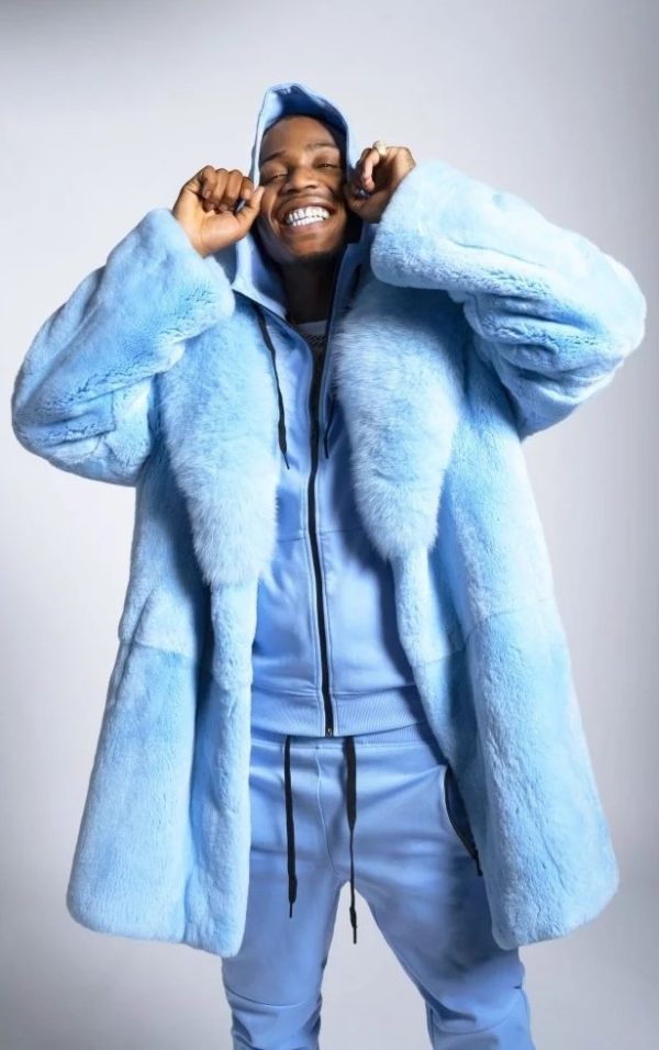 Flip Dinero Blue Fur Coat