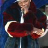 50 Cent Burgundy Blue Mink Bomber Fur Jacket