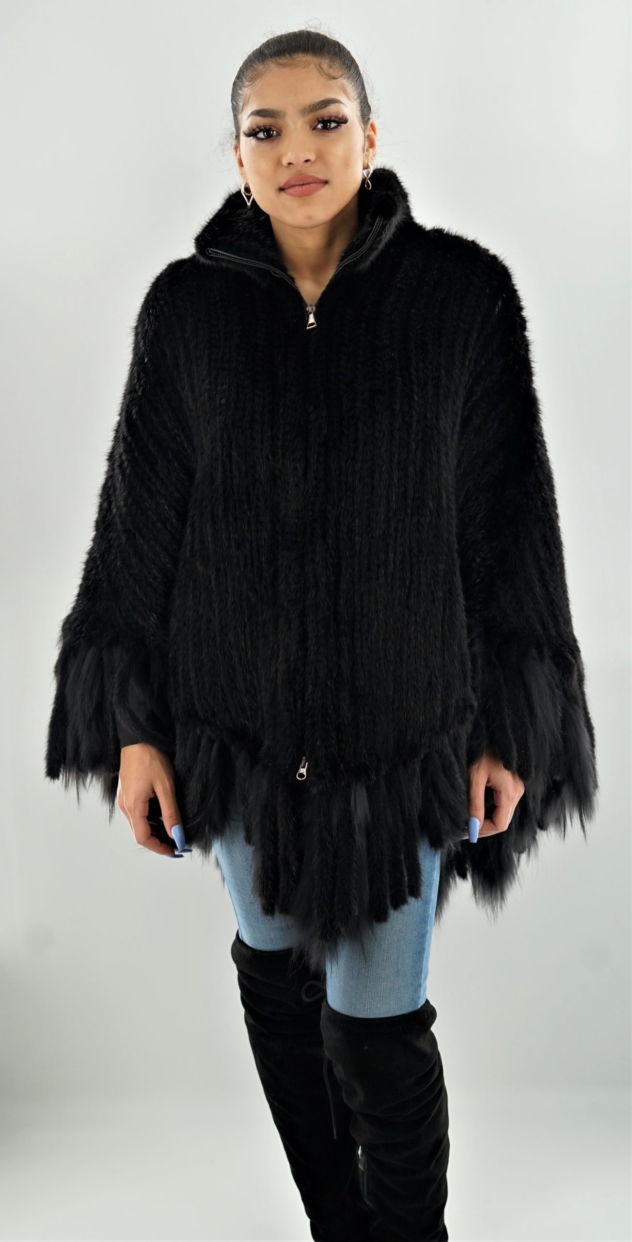 Mahogany Knit Mink Fur Sweater Knit Mink Pocketbook 7722 – MARC KAUFMAN FURS