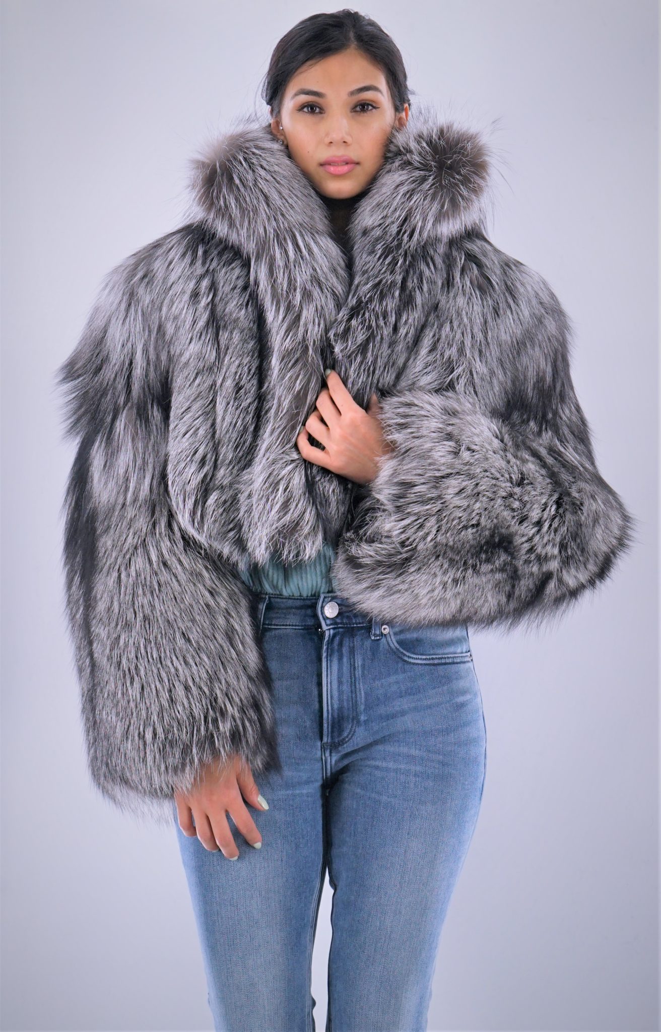 Classic Silver Fox Bolero Jacket Marc Kaufman Furs