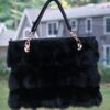 Black Fox Fur Bag