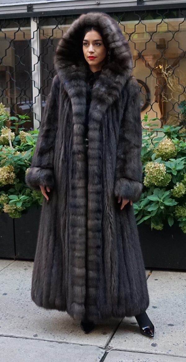 Russian Barguzin Sable Coat Hood 94732 – MARC KAUFMAN FURS