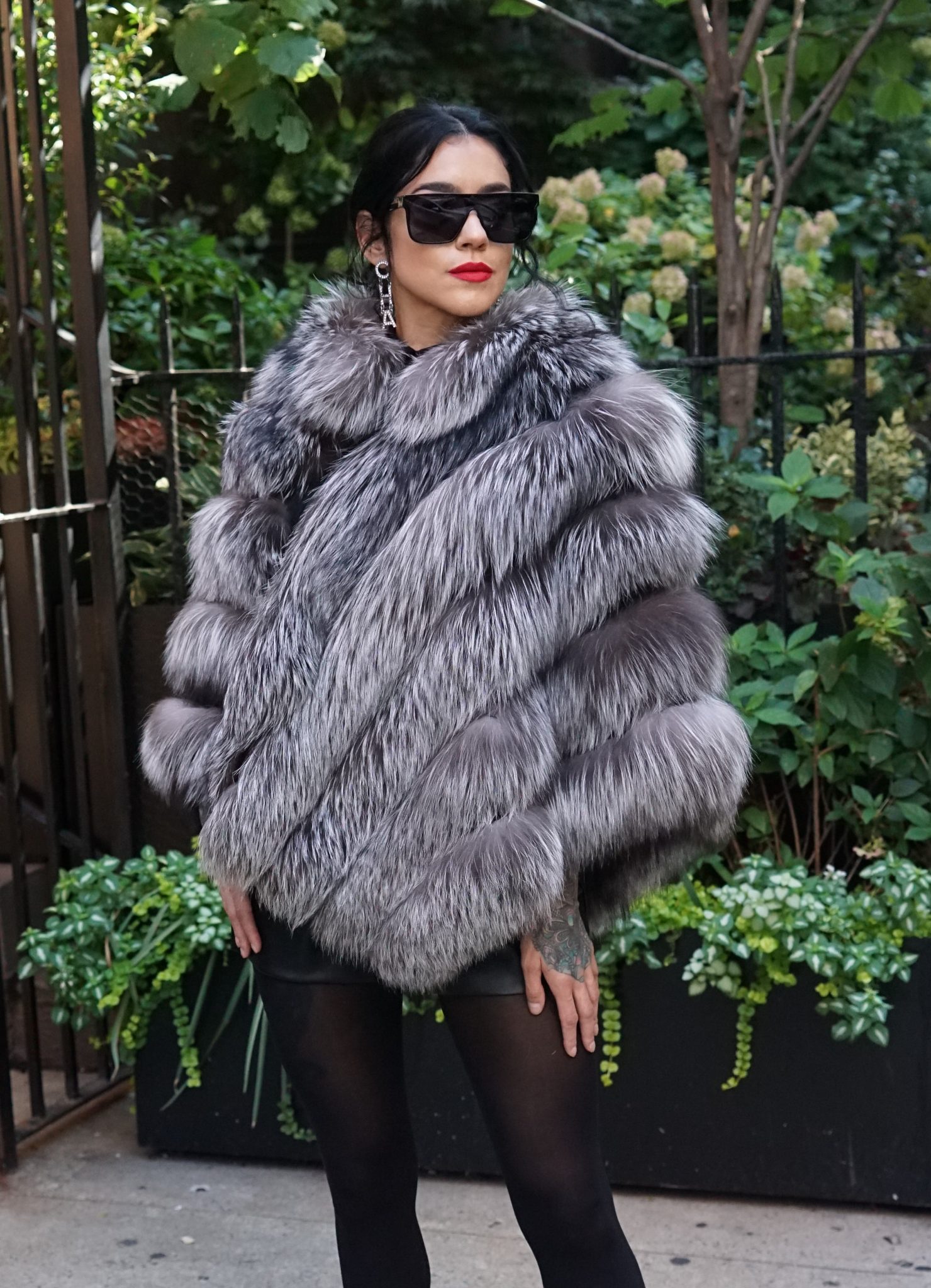 silver fox poncho Furs – MARC KAUFMAN FURS