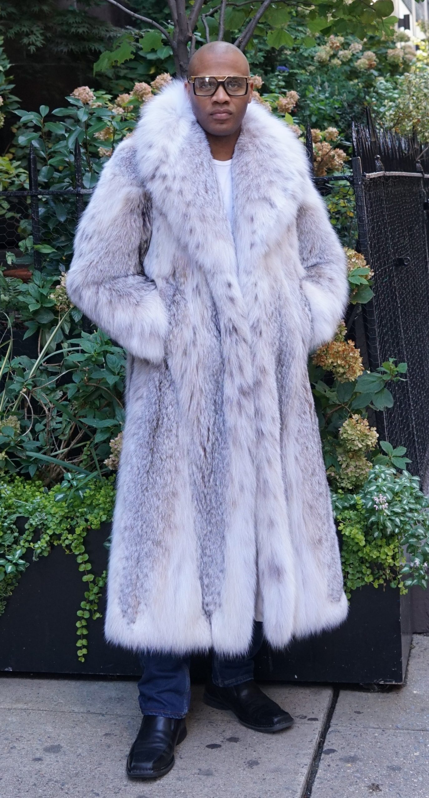 Men's Full Length Canadian Lynx Coat
