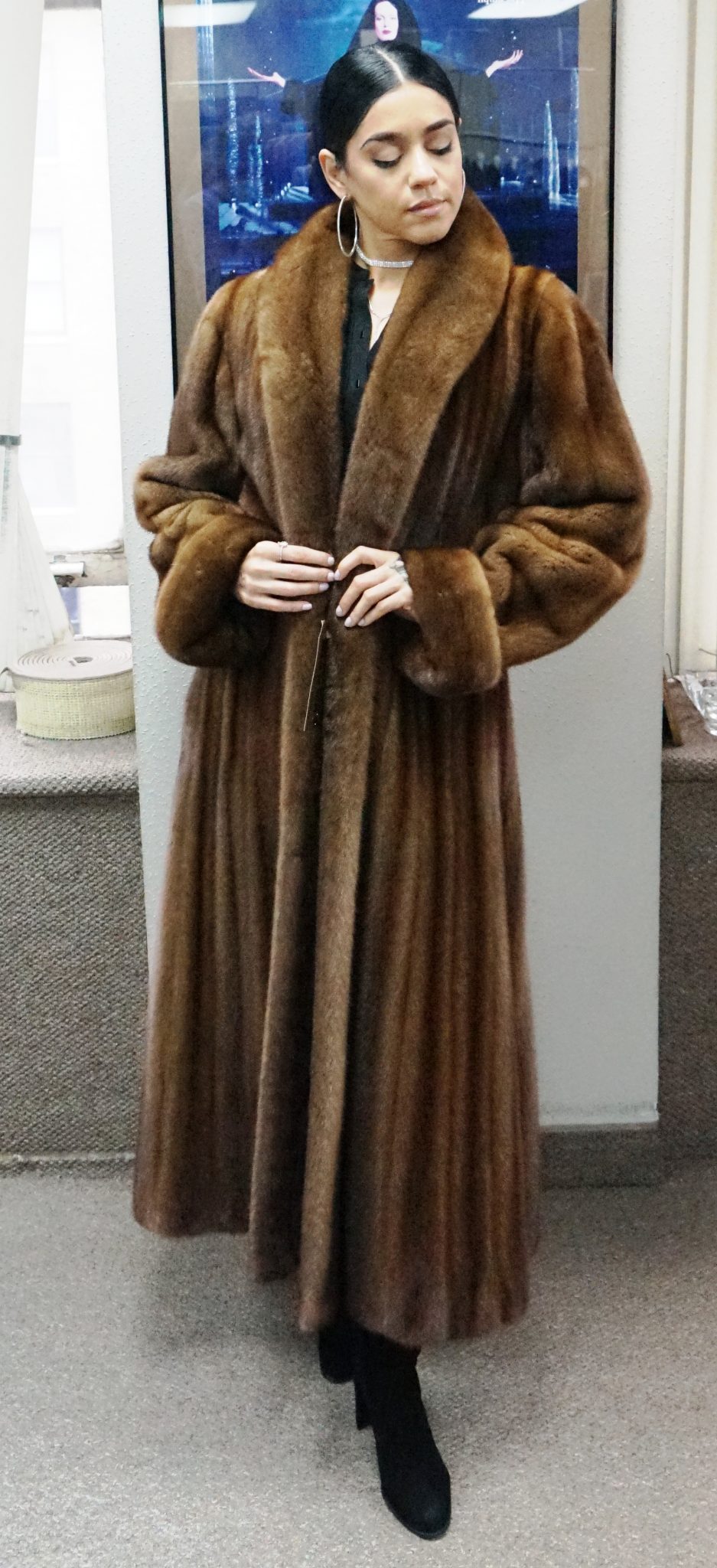 Demi Mink Coat Princess Cut 2383 | MARC KAUFMAN FURS