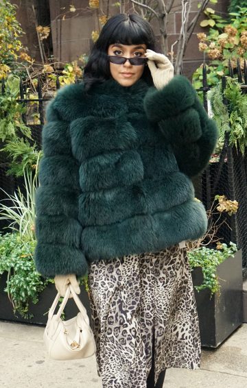 Classic Emerald Green Fox Jacket 7574 – MARC KAUFMAN FURS