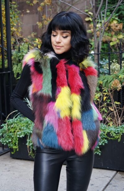 Multi Colored Fox Vest XSmall