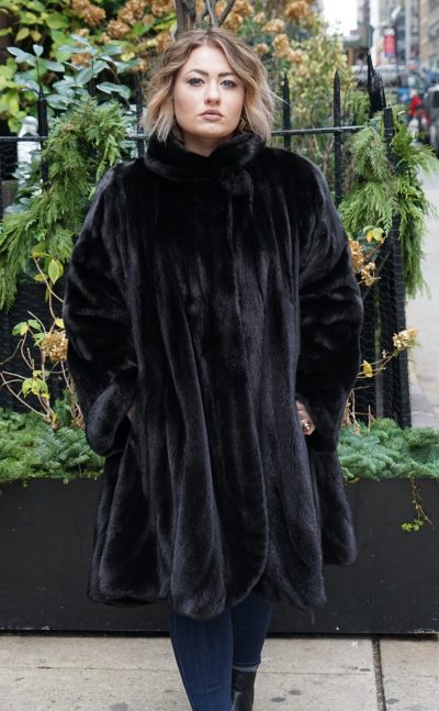 Plus Size Mink Furs Marc Kaufman, Plus Size Black Mink Coat