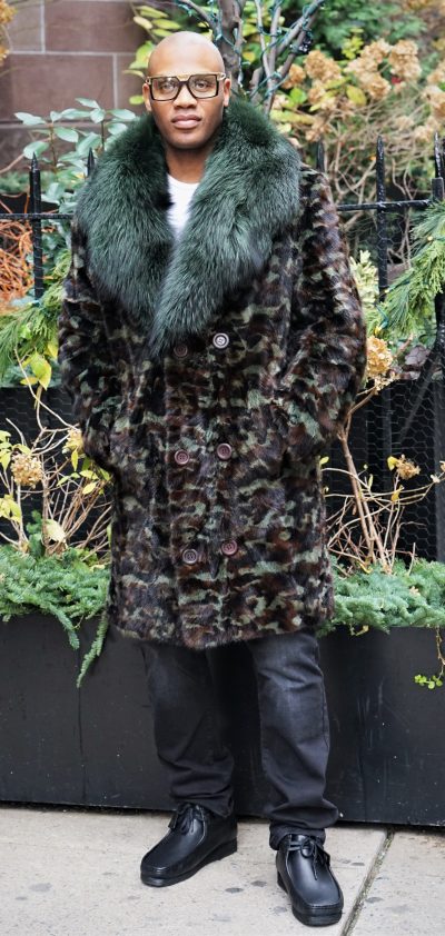 Men's Military Camouflage Mink Stroller Fox Collar