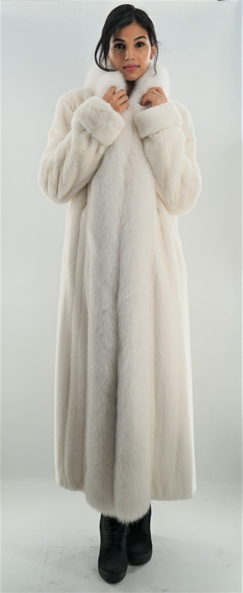 White Mink Fur Coat